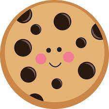 chocolate chip cookie that is smilingclip art