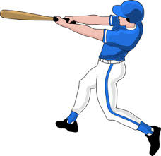 clip art of baseball player cartoon hitting a baseball