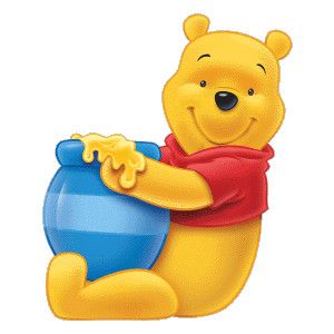 picture of Winnie the pooh holding a jar of honey