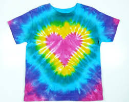 Picture of a tie-dye shirt with a heart in the middle